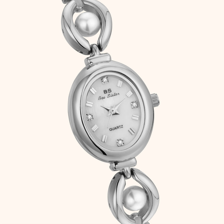 Pearl Silver Elegant Watch