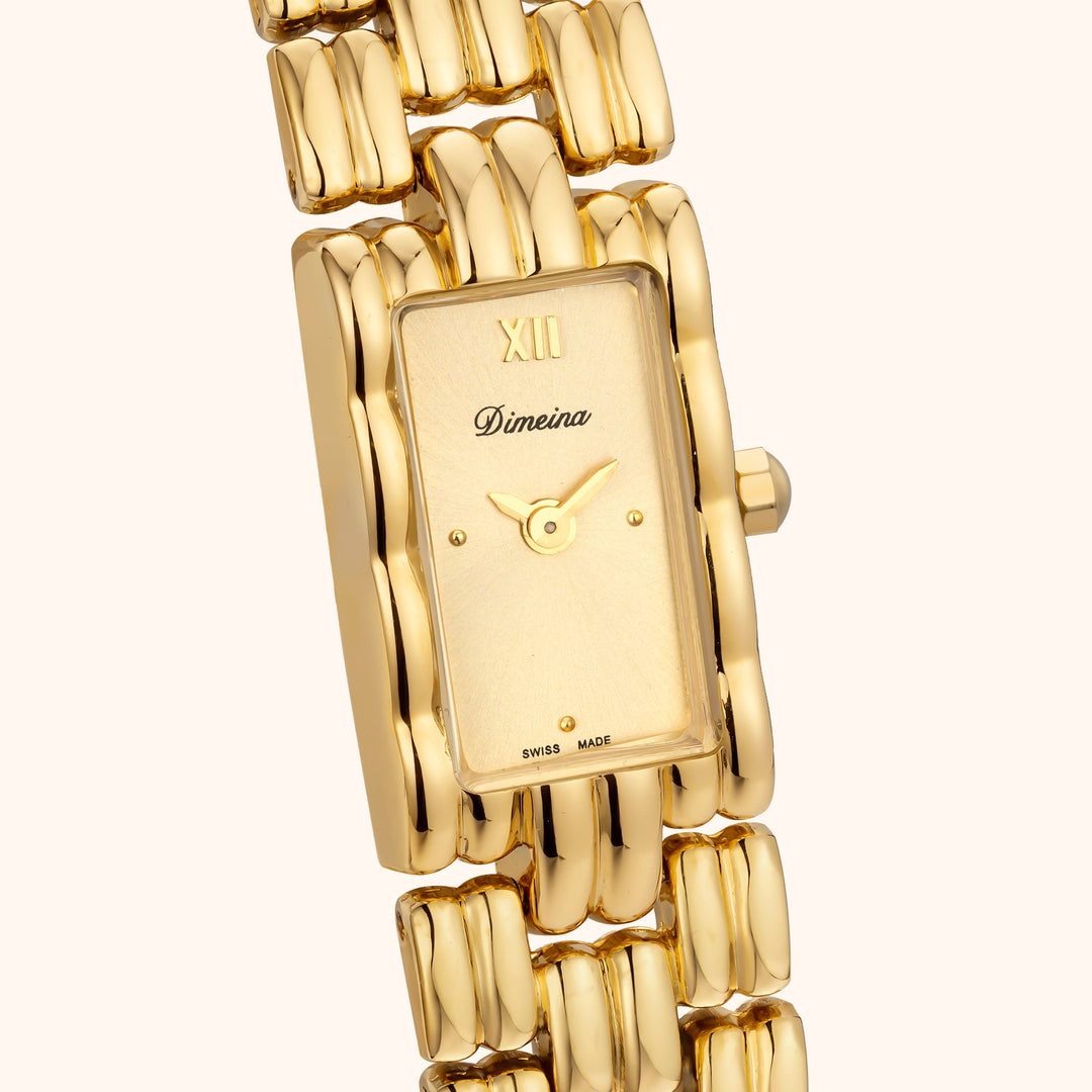 Gold Rectangle Bracelet Watch