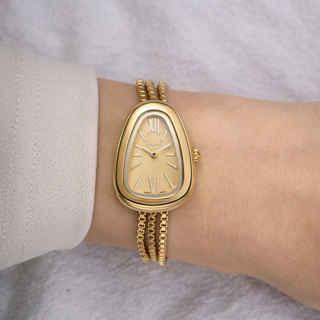 Gold Teardrop Bracelet Watch