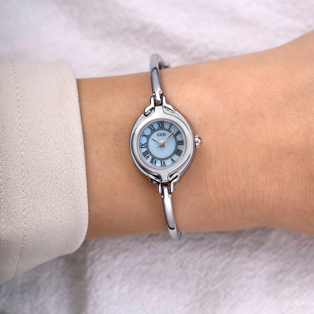 Blue Silver Bracelet Watch