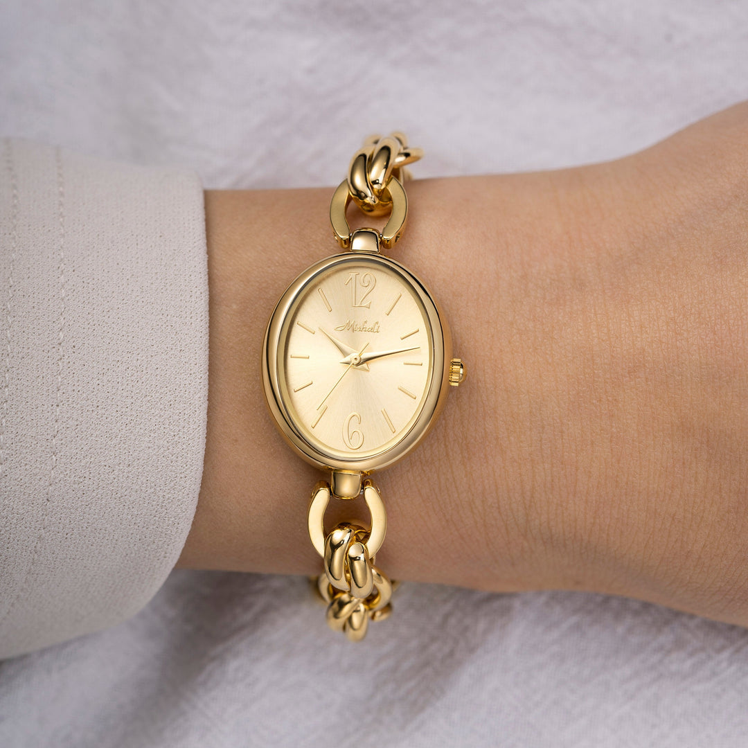 Gold Link Bracelet Watch