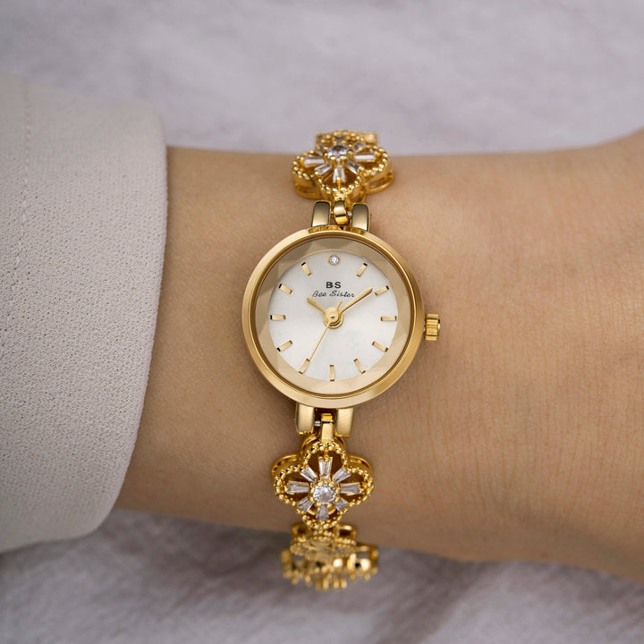 Gold Ornate Bracelet Watch