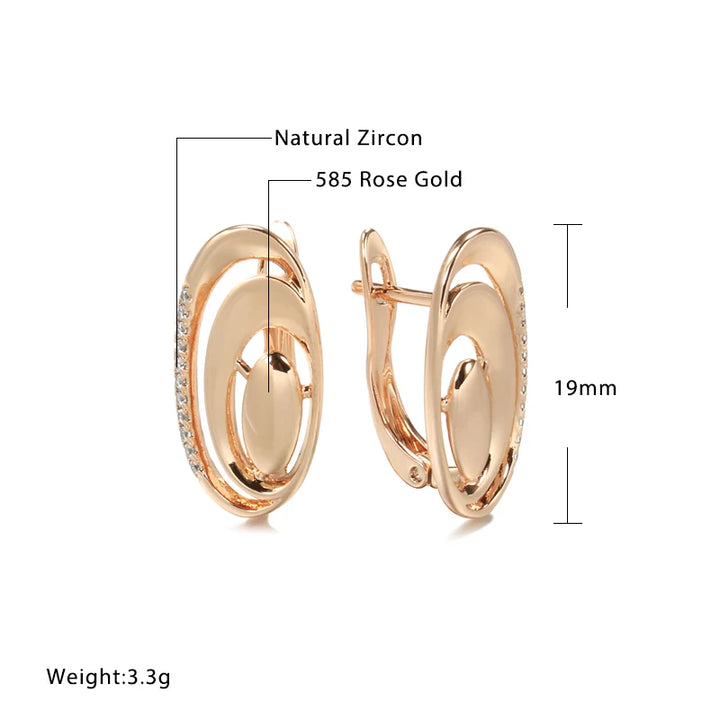 Sophisticated Rose Gold Geometric Drop Earrings