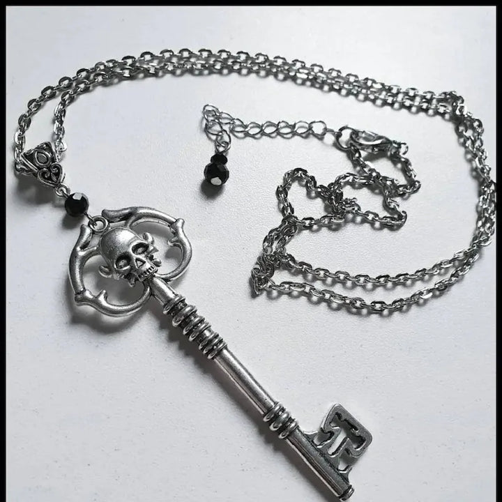 Antique Silver Skeleton Key Necklace