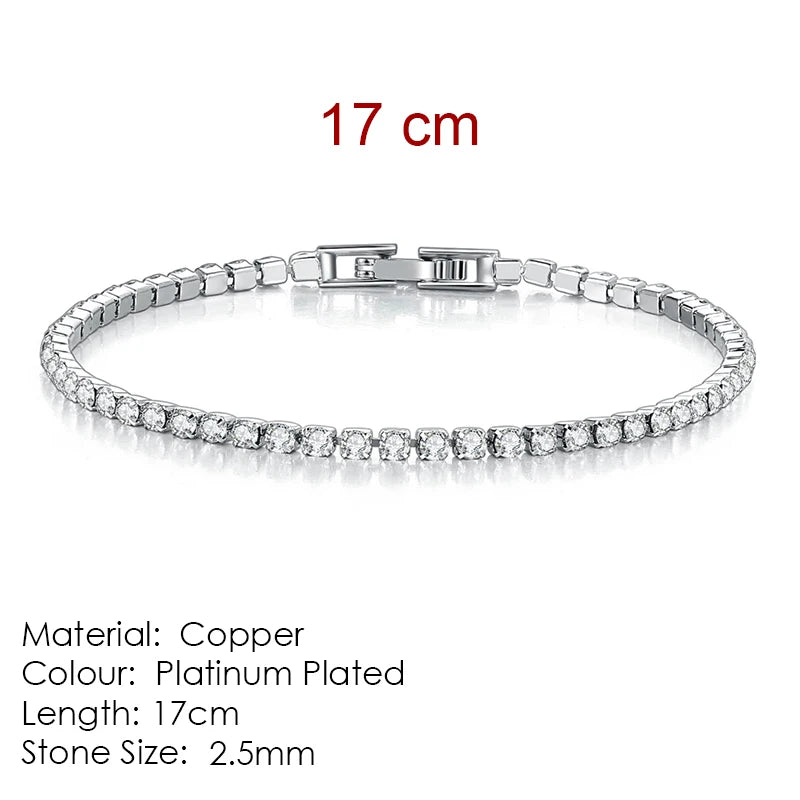 Chic Gold Zirconia Thin Tennis Bracelet