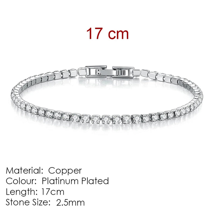 Chic Gold Zirconia Thin Tennis Bracelet