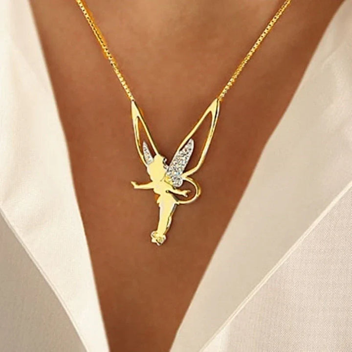 Chic Gold Lucky Fairy Necklace
