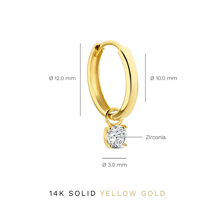 Timeless Gold Larmes de Lune Hoop Earrings