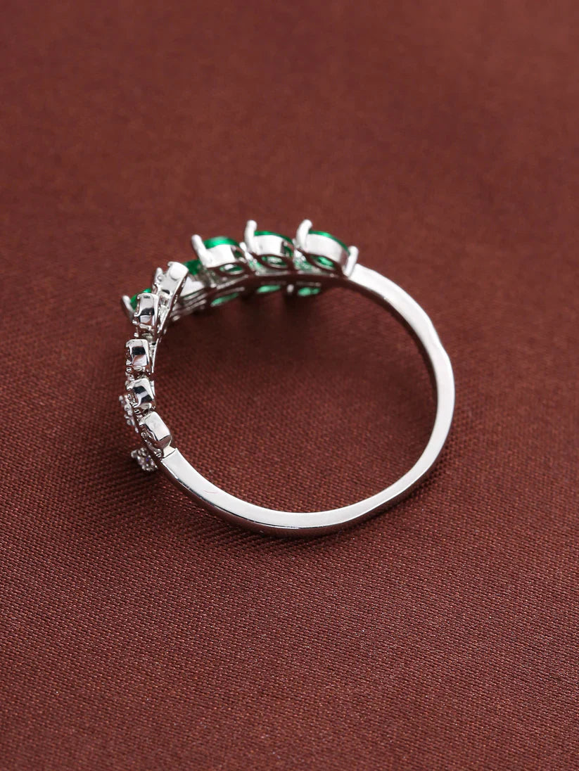 Antique Green Leaf Ring
