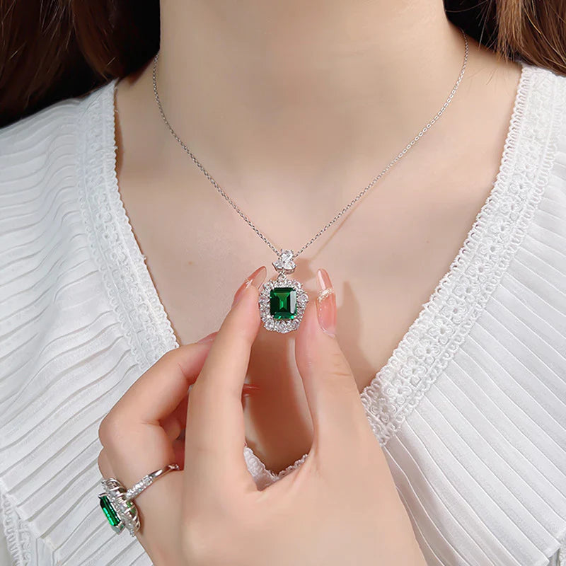 Elegant Silver Gemstone Necklace