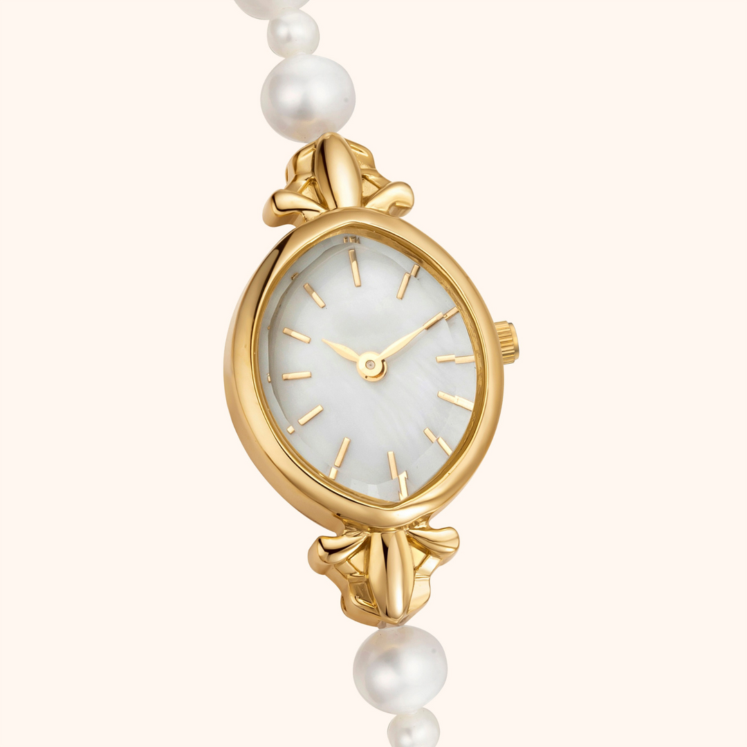 Pearl Gold Bracelet Watch