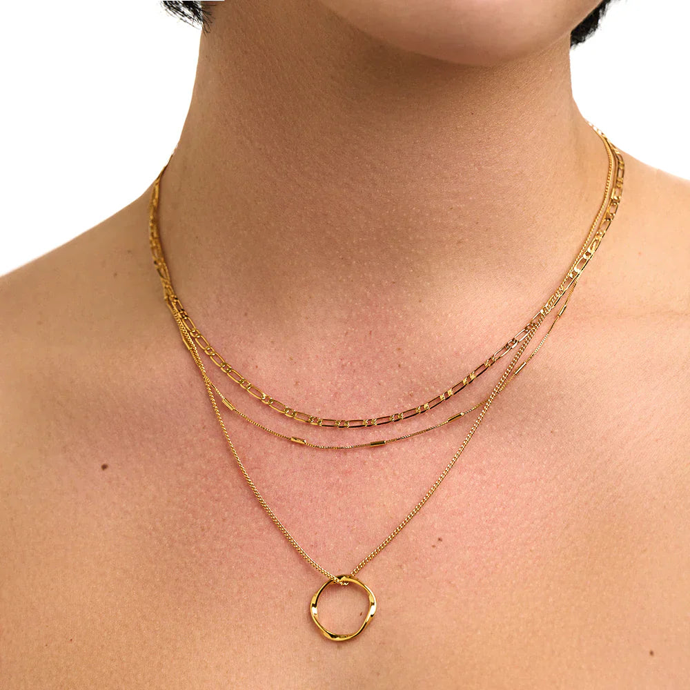 Chic Gold Open Circle Necklace