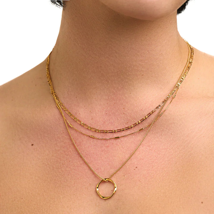 Chic Gold Open Circle Necklace