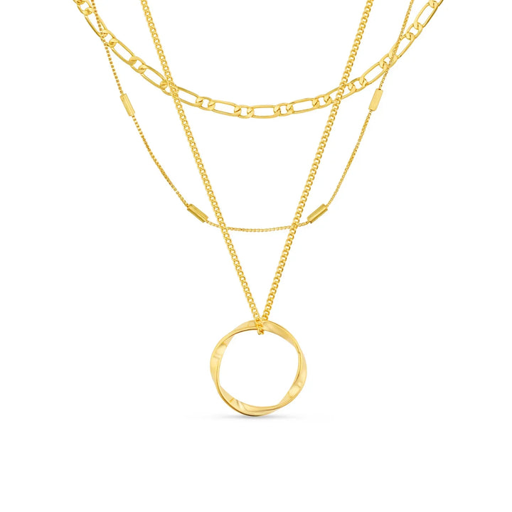 Chic Gold Open Circle Necklace