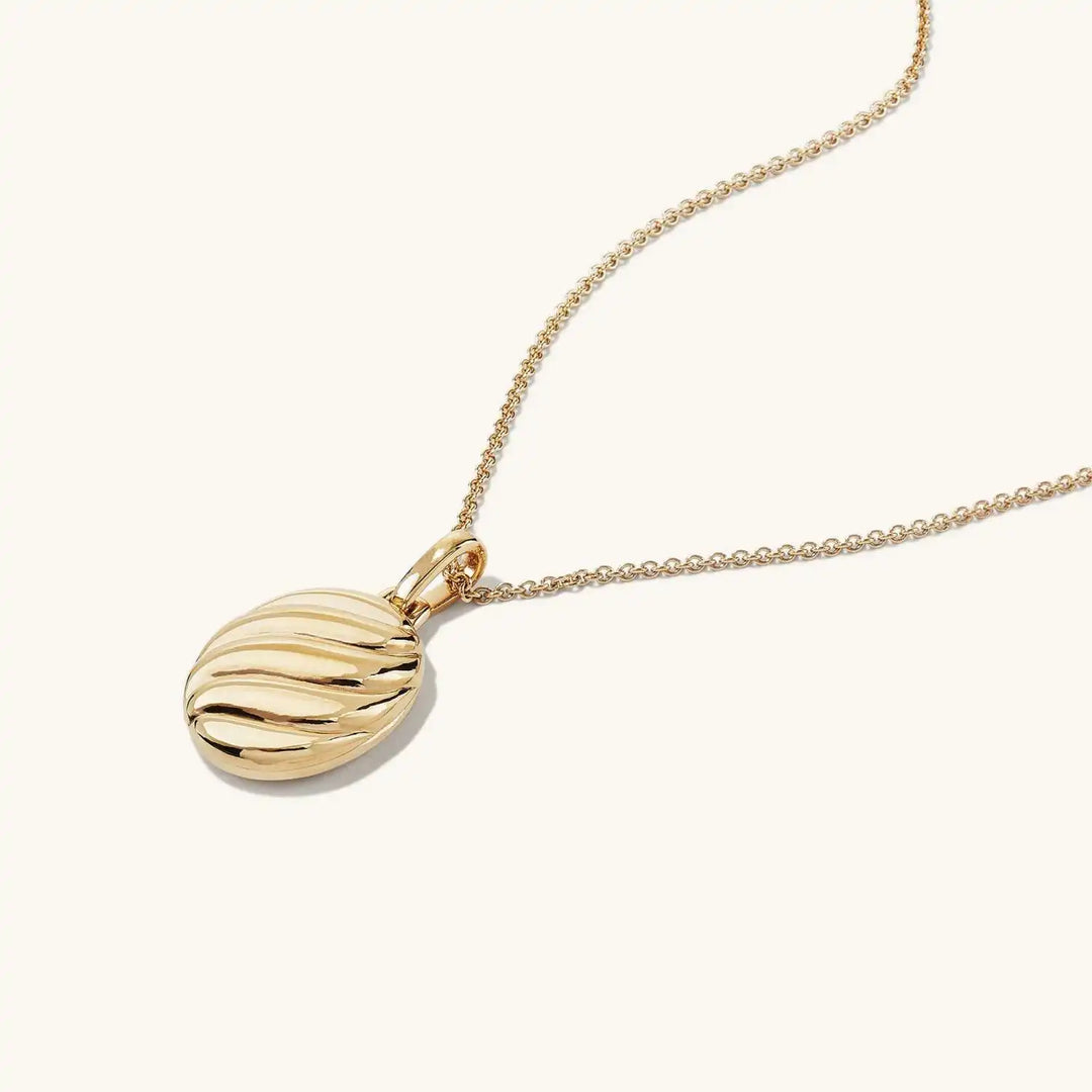 Antique Oval Stainless Steel Photo Locket
