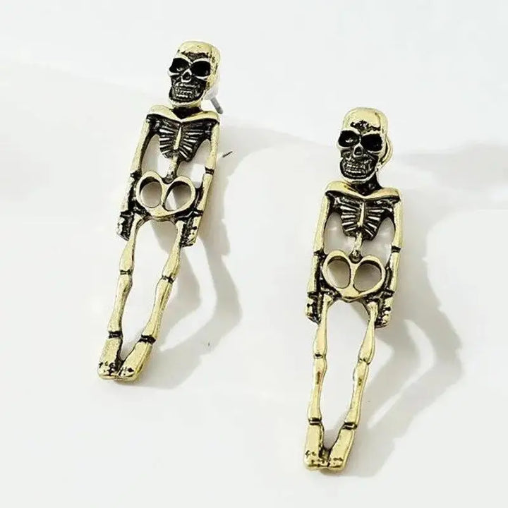Halloween Skeleton Skull Drop Earrings