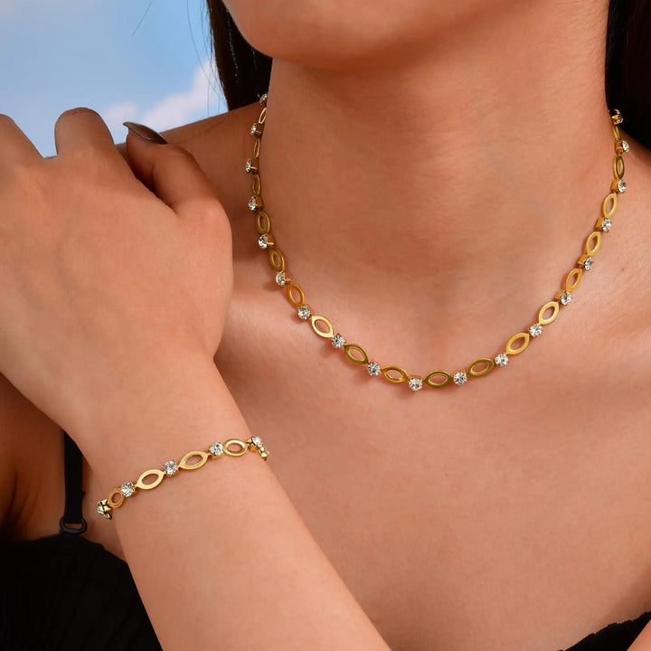Exclusive Oval Link Zirconia Set