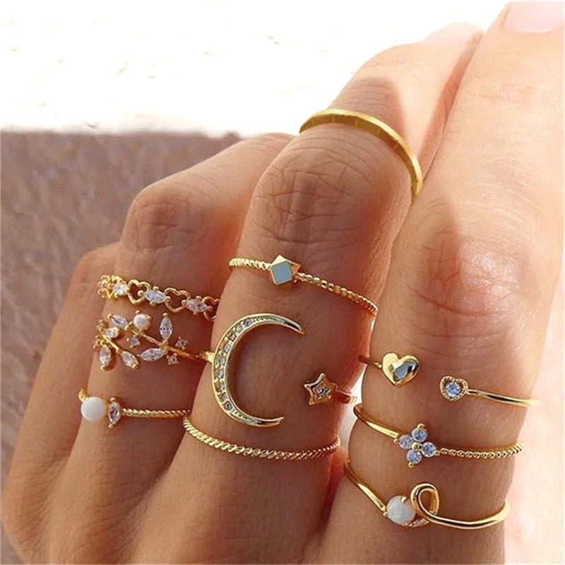 Timeless Rose Gold Open Crystal Ring