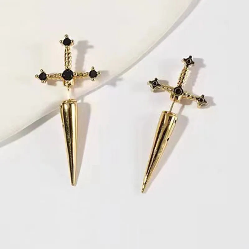 Gothic Sword Dagger Earrings