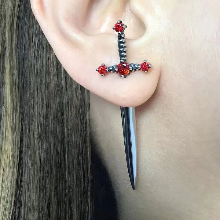 Gothic Sword Dagger Earrings