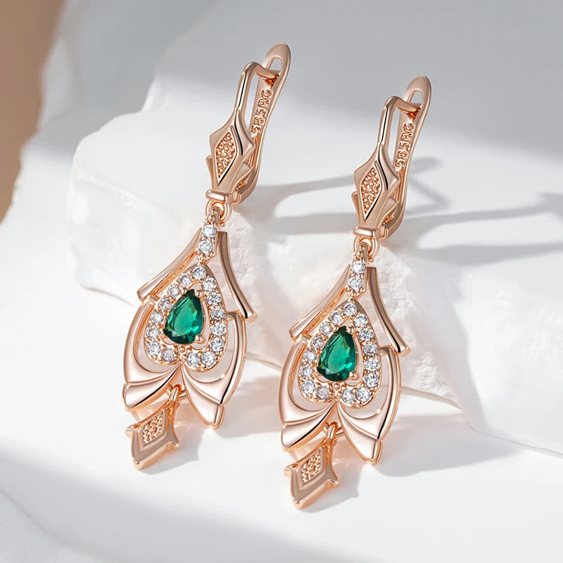 Timeless Rose Gold Crystal Drop Earrings