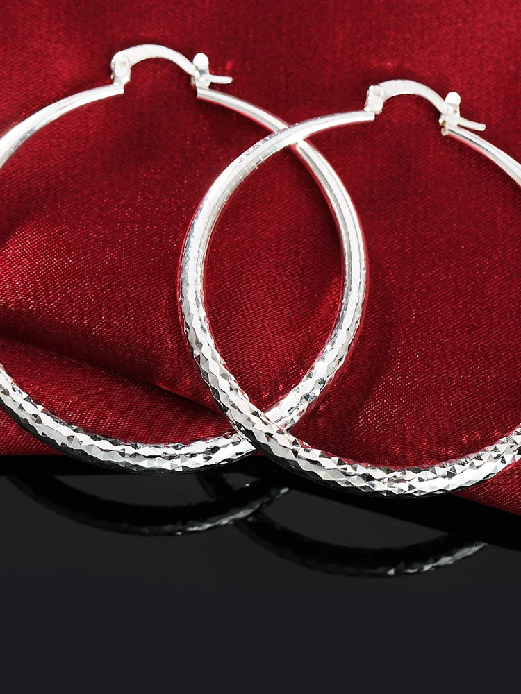 Sterling Silver Circle Hoop Earrings