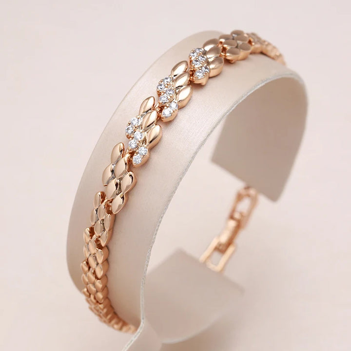 Sophisticated Rose Gold Zircon Bracelet