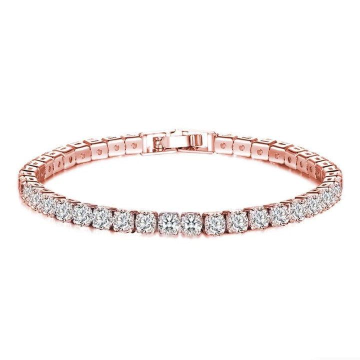 Elegant Gold Sterling Silver Tennis Bracelet