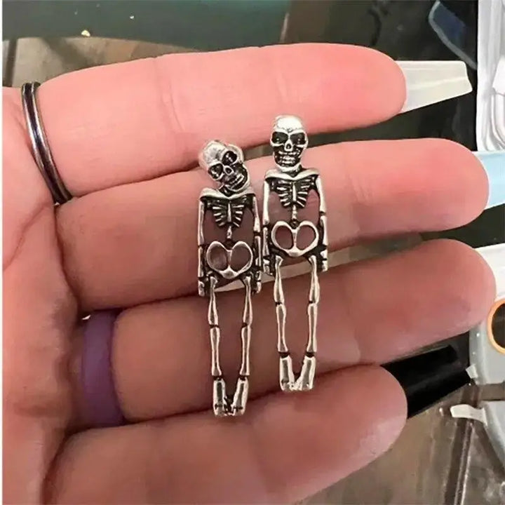 Halloween Skeleton Skull Drop Earrings