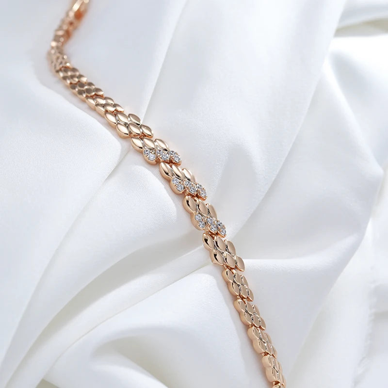 Sophisticated Rose Gold Zircon Bracelet