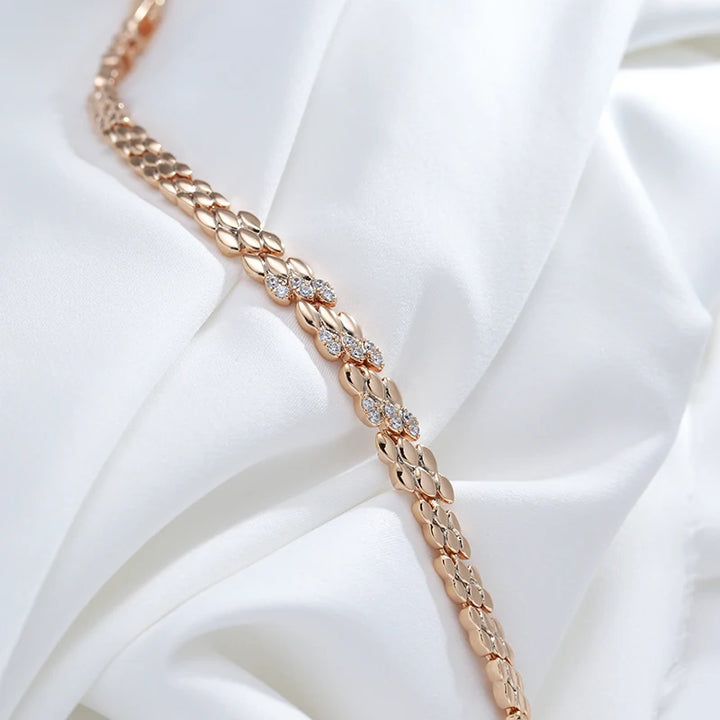Sophisticated Rose Gold Zircon Bracelet