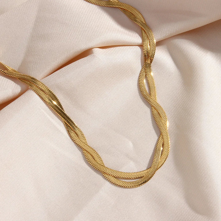 Timeless Gold-Plated Necklace and Bracelet Set