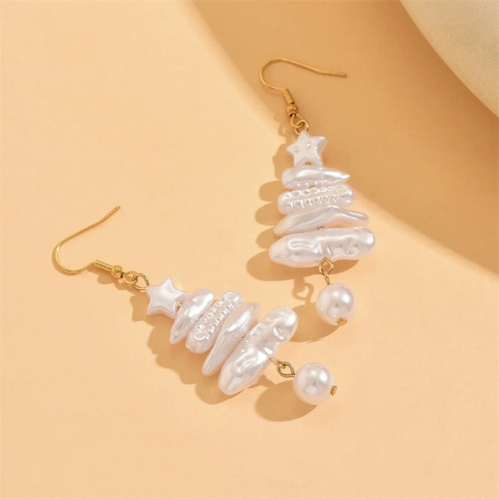 Vintage Baroque Pearl Christmas Drop Earrings
