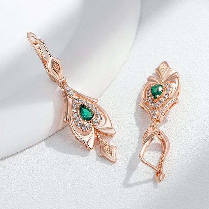 Timeless Rose Gold Crystal Drop Earrings