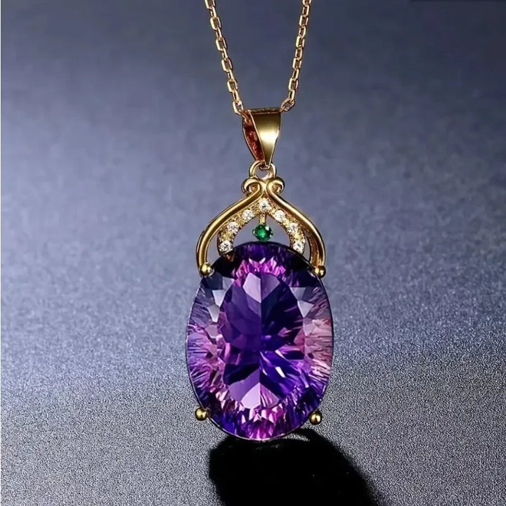 Sophisticated Crystal and Opal Drop Pendant Necklace