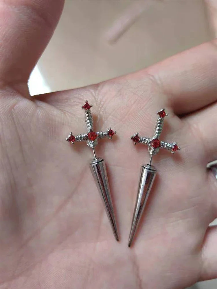 Gothic Sword Dagger Earrings