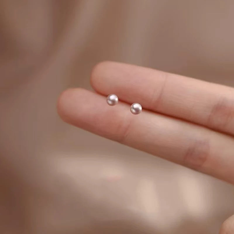 Elegant 14K Gold Freshwater Pearl Stud Earrings