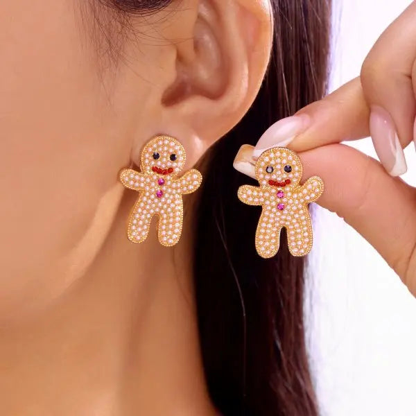 Elegant Crystal Snowflake Pearl Drop Earrings