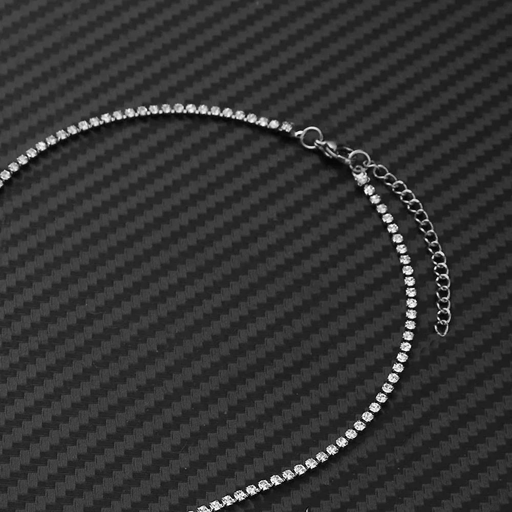 Elegant Gold Stainless Steel Tennis Necklace