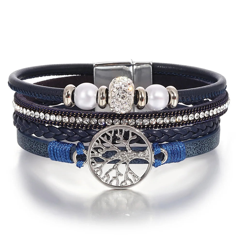Tree of Life Rhinestone Bracelet