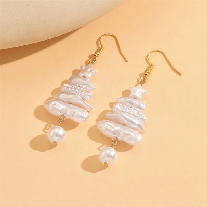 Vintage Baroque Pearl Christmas Drop Earrings