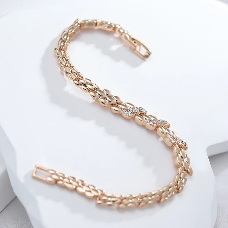 Sophisticated Rose Gold Zircon Bracelet