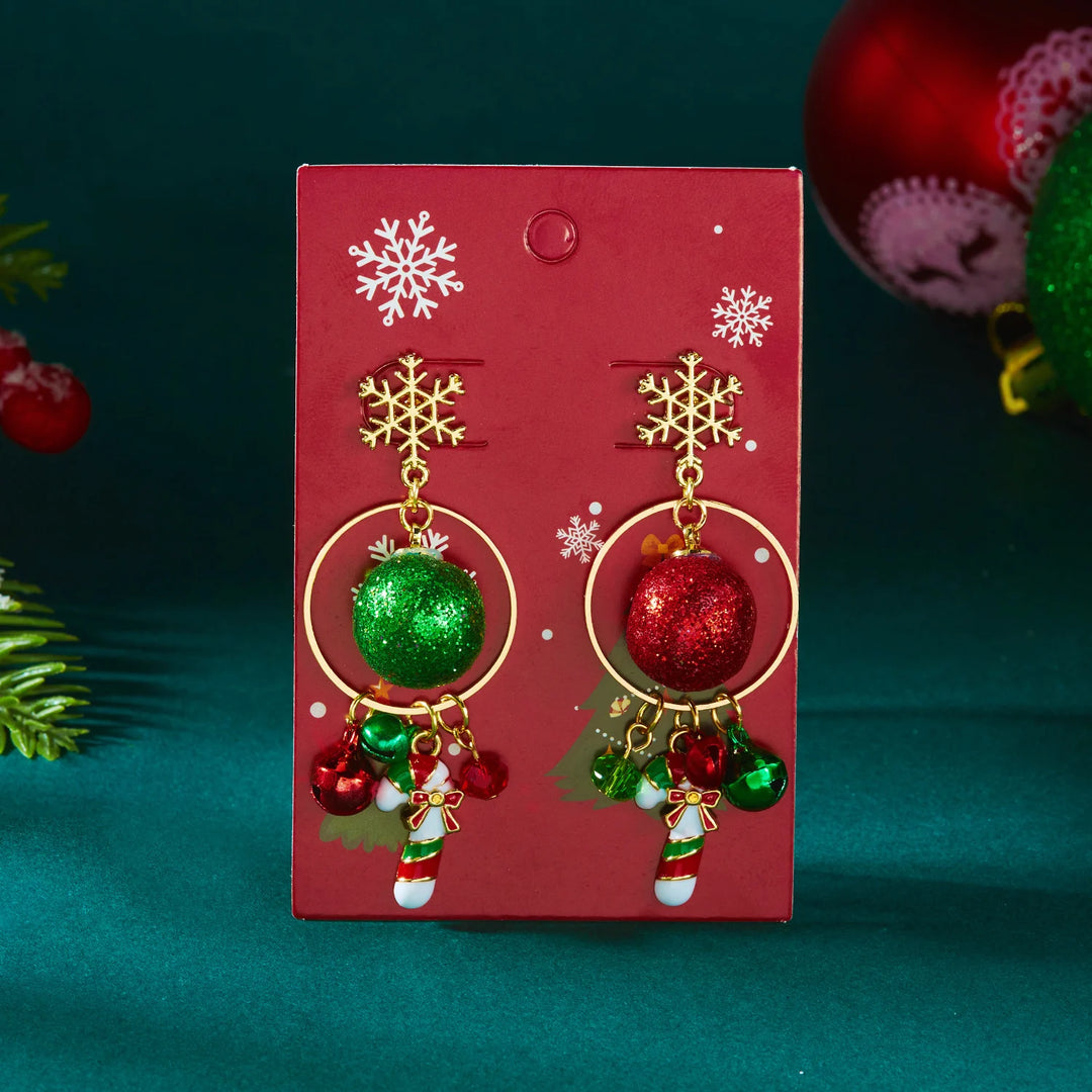 Elegant Crystal Snowflake Pearl Drop Earrings