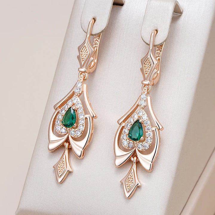 Timeless Rose Gold Crystal Drop Earrings