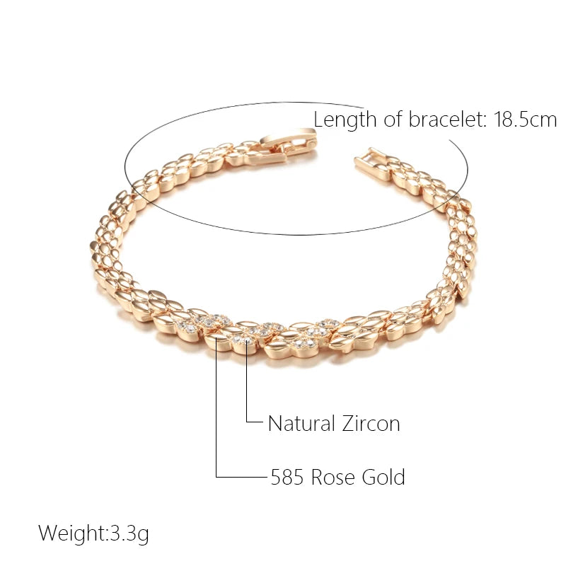 Sophisticated Rose Gold Zircon Bracelet
