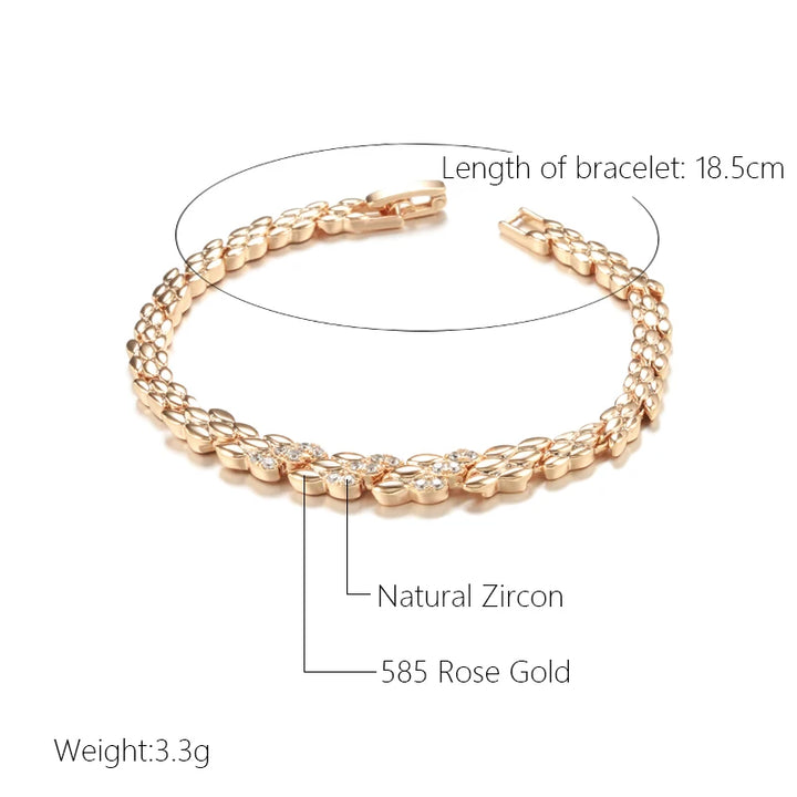 Sophisticated Rose Gold Zircon Bracelet