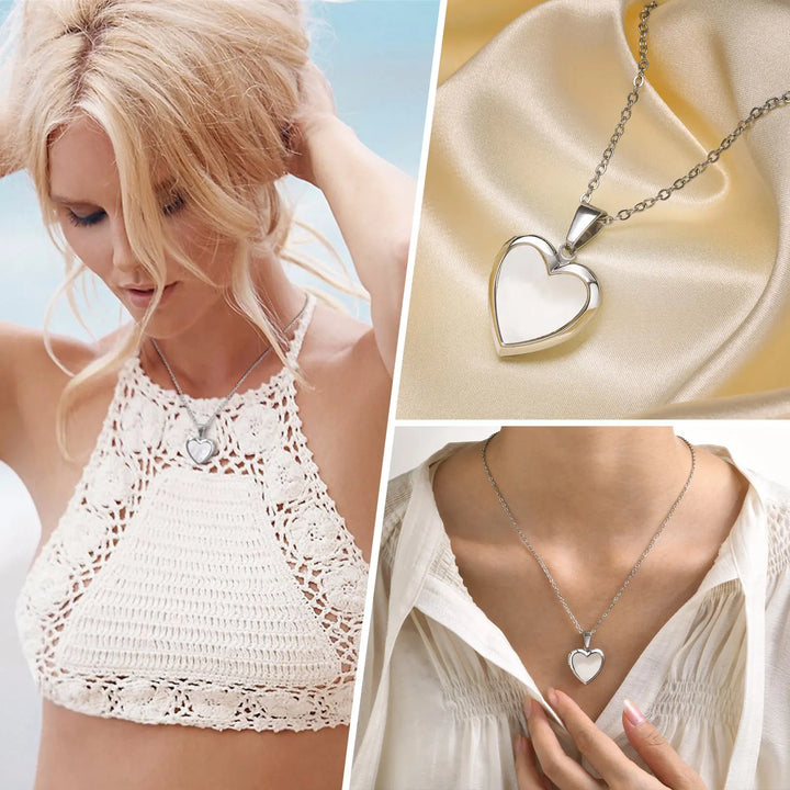 Sophisticated Stainless Steel Heart Photo Locket