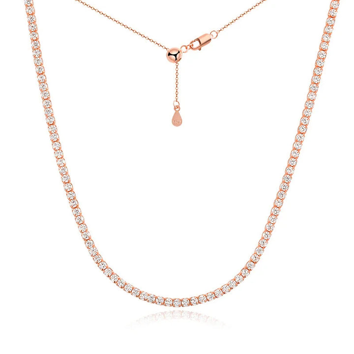 Exclusive Gold Moissanite Tennis Necklace