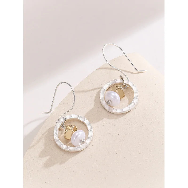 Retro Circular Pendant Earrings