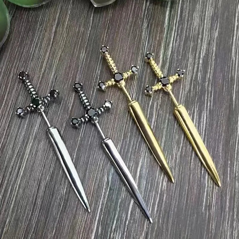 Gothic Sword Dagger Earrings